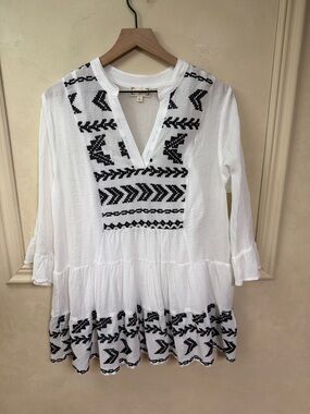 New! Cloth & Portrait Aztec Embroidered Dress